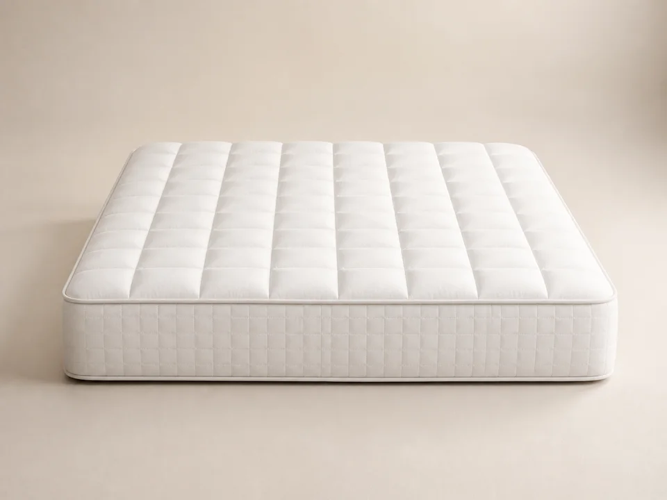 Colchão branco em ambiente claro